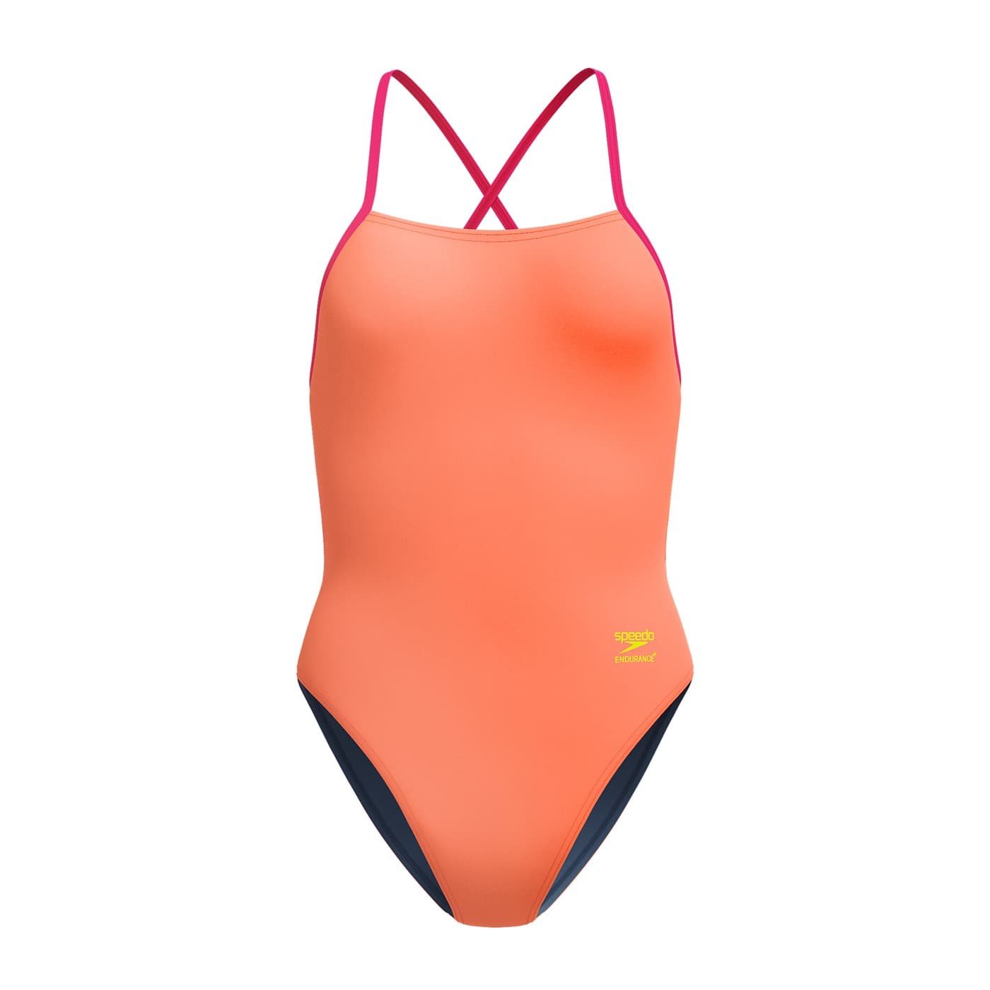Strój kąpielowy damski Speedo Fl Solid Tie Back Af Pomarańczowe