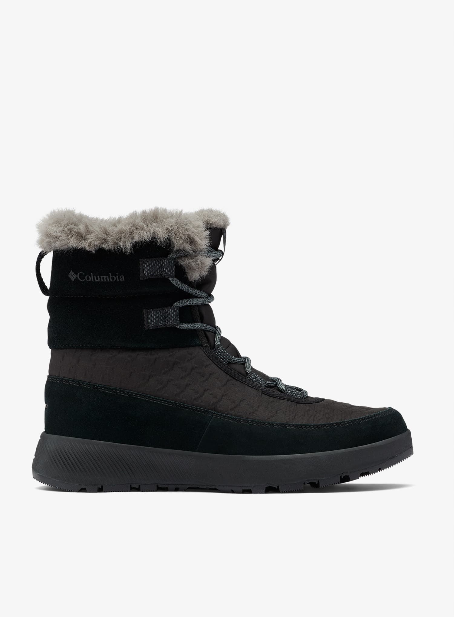 Damskie buty zimowe Columbia Slopeside Peak Luxe - czarne/grafitowe