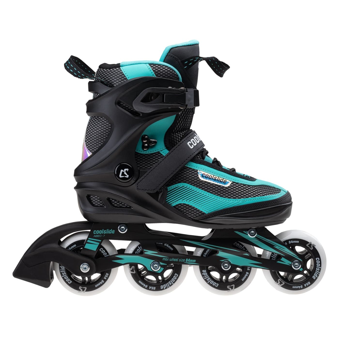 Rolki fitness Coolslide Lady Roma czarne/zielone akwamarynowe