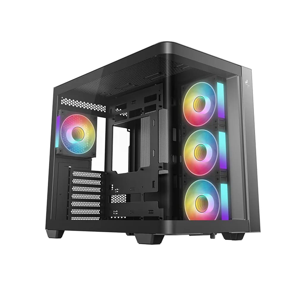 DeepCool CG530U 4F ATX Panoramaglas 4x ARGB czarna obudowa PC
