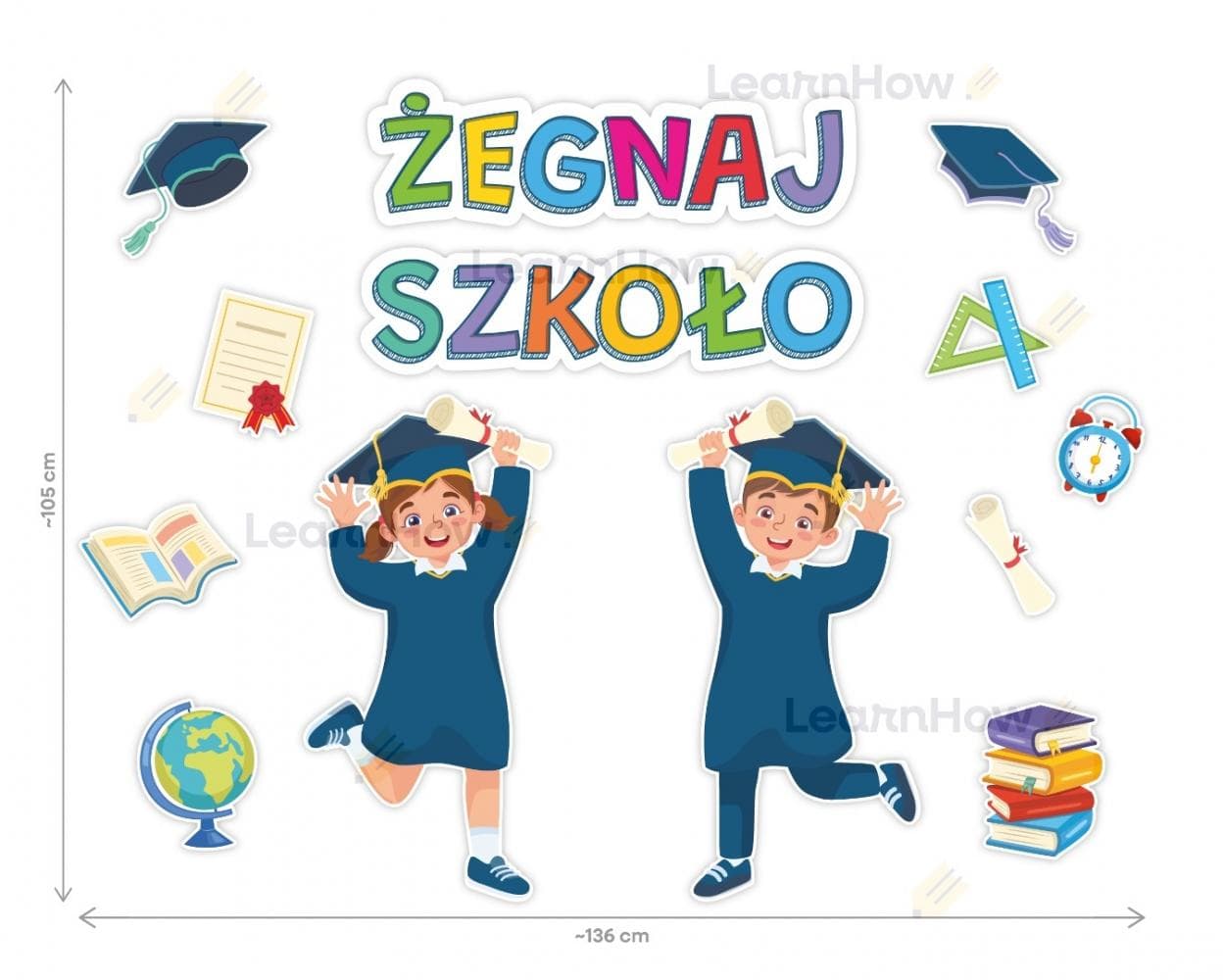 Dekoracja klasowa - Dzieci w biretach 10el