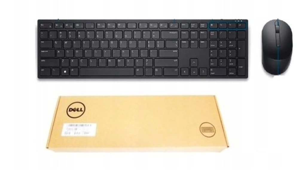 Zestaw Klawiatury i Myszy Dell Pro KM5221W QWERTZ Czarny