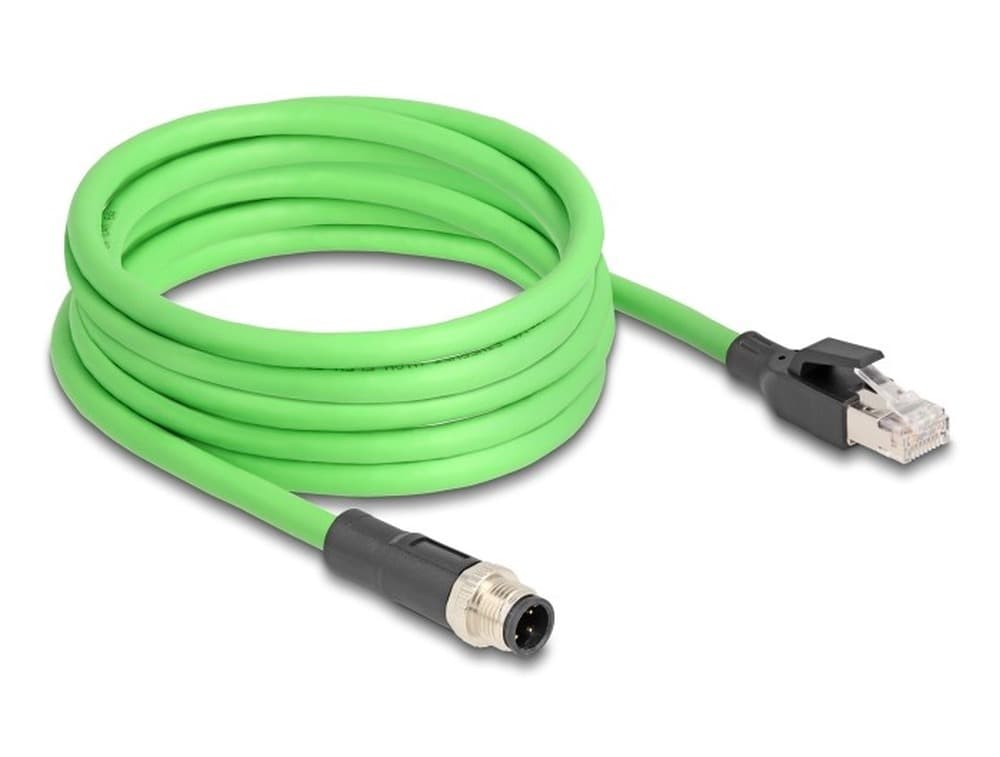DeLOCK Kabel M12 - RJ45, 4-pin, PUR (TPU), 5m