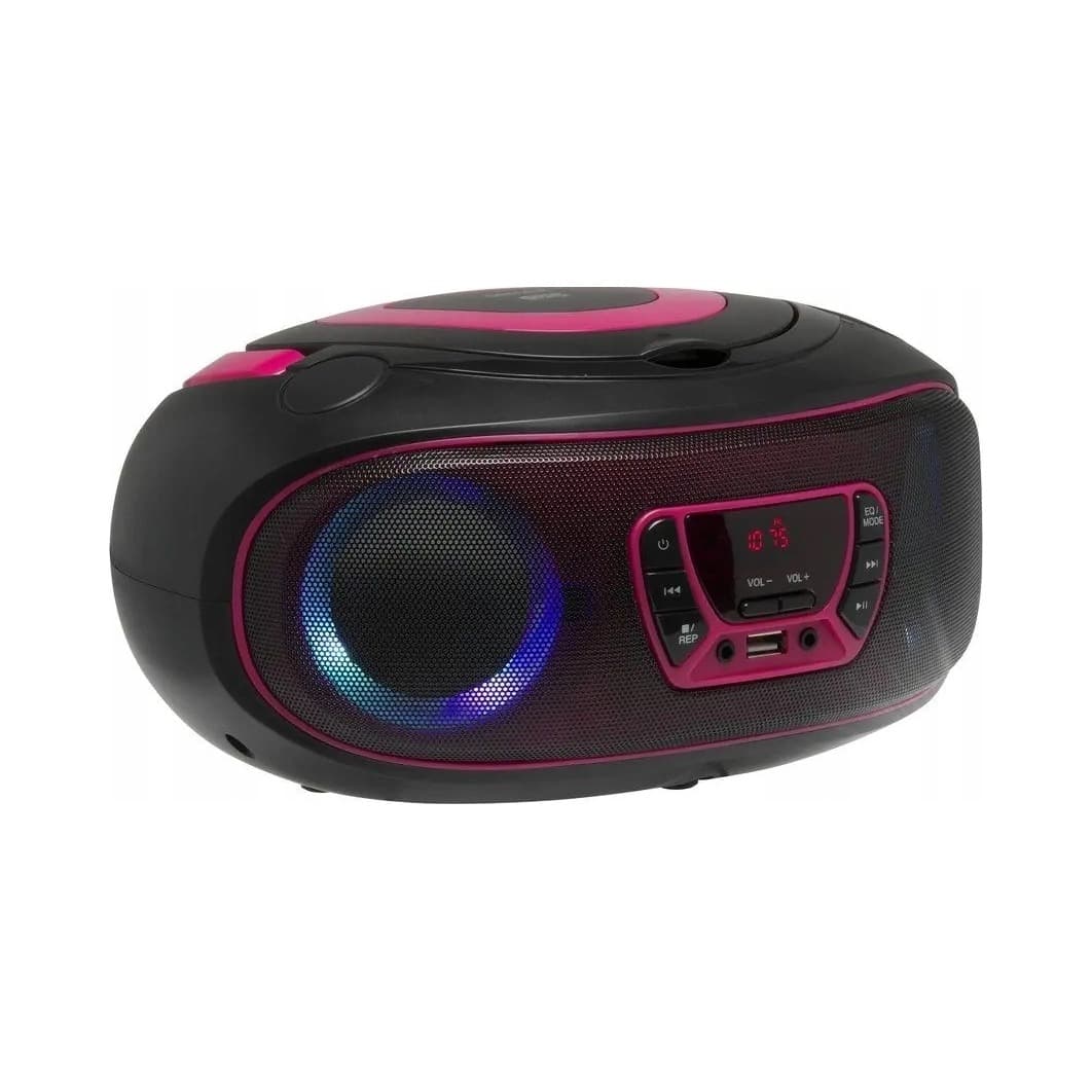 Denver TCL-212BT PINK - Przenośny odtwarzacz CD (czarno-różowy)