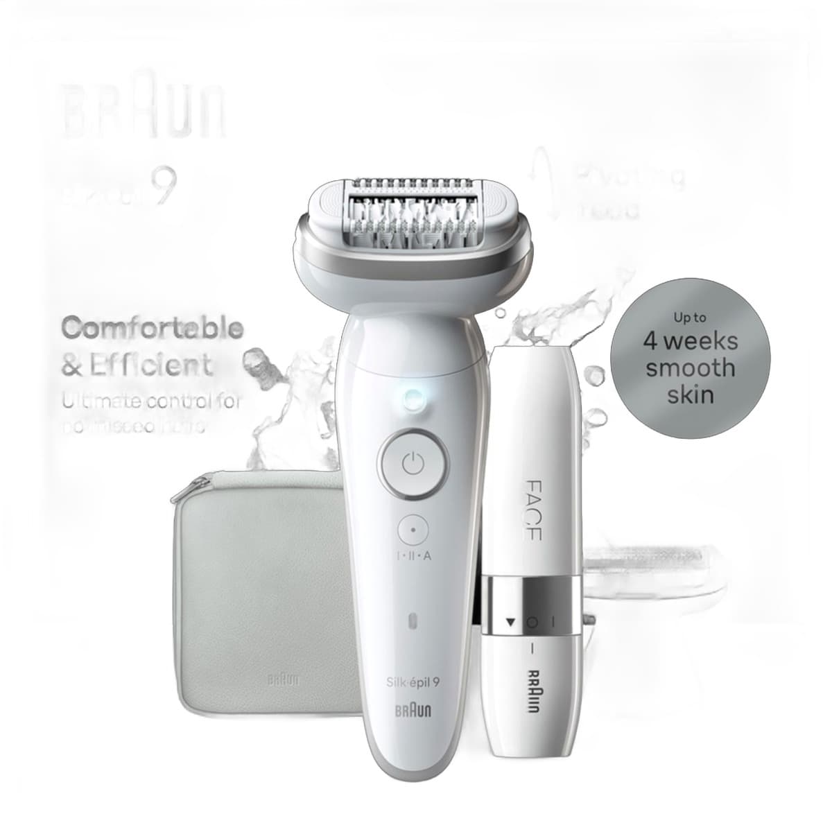 Depilator akumulatorowy Braun Silk-epil 9 9-341 Biały 40 pęset MicroGrip