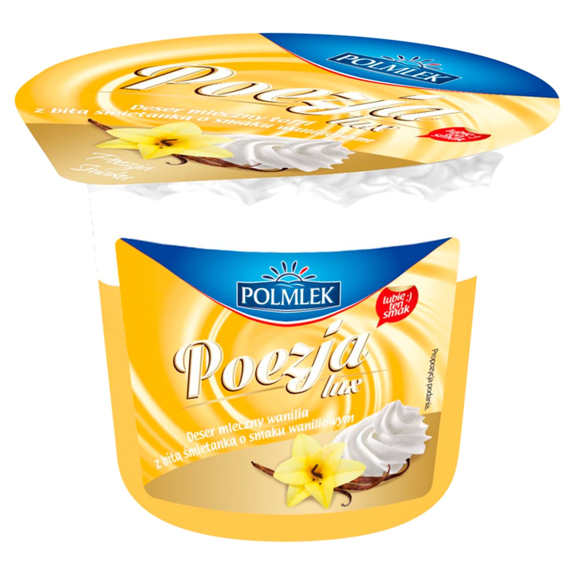 Polmlek Poezja Lux Deser mleczny waniliowy z bitą śmietanką waniliową 180 g