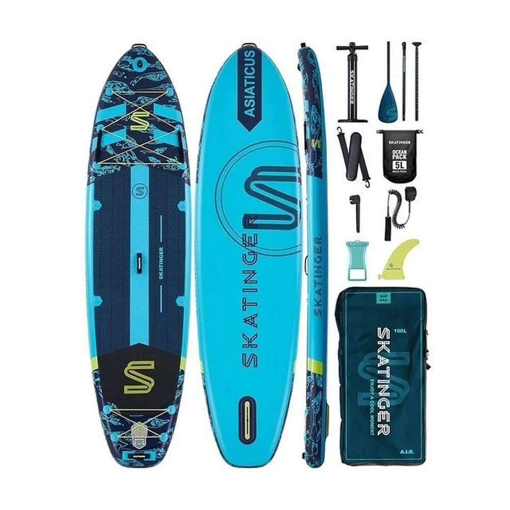 Deska SUP SKATINGER Asiaticus 350x89x15 cm Yoga - Pompowana, z wiosłem i akcesoriami