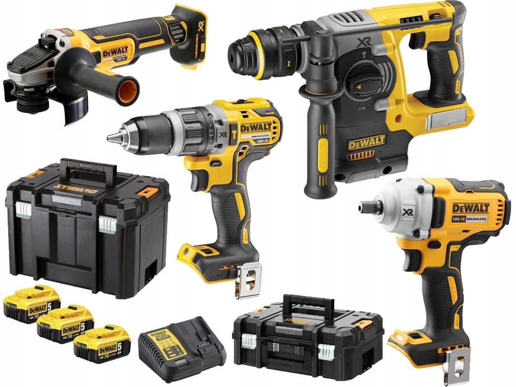 DEWALT ZESTAW COMBO 18V DCK428P3T (DCF894 + DCD796 + DCG405 + DCH273) 3x5,0Ah TSTAK