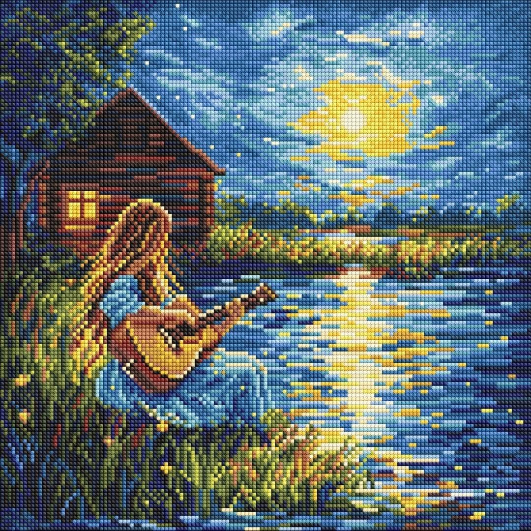 Mozaika diamentowa Dźwięki w ciemności 40x40 cm