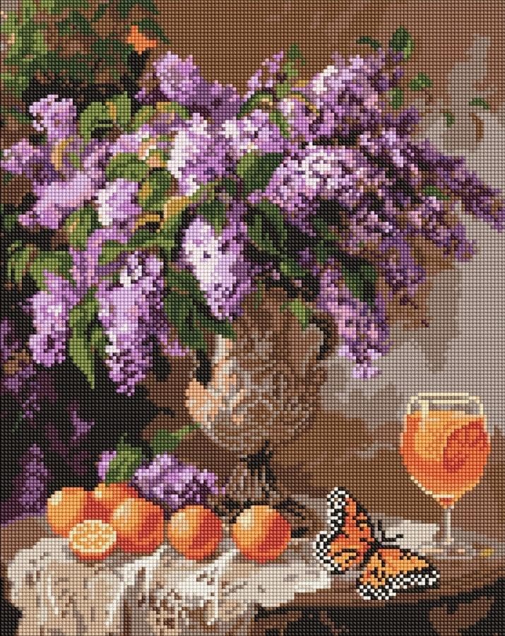 Mozaika diamentowa Lawendowy aromat 40 x 50 cm