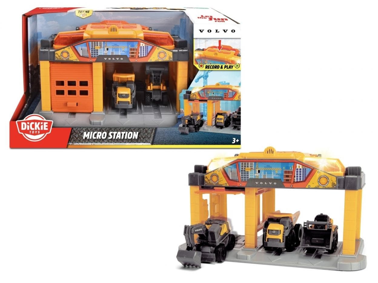 Dickie Toys Volvo Stacja Budowlana z Pojazdami