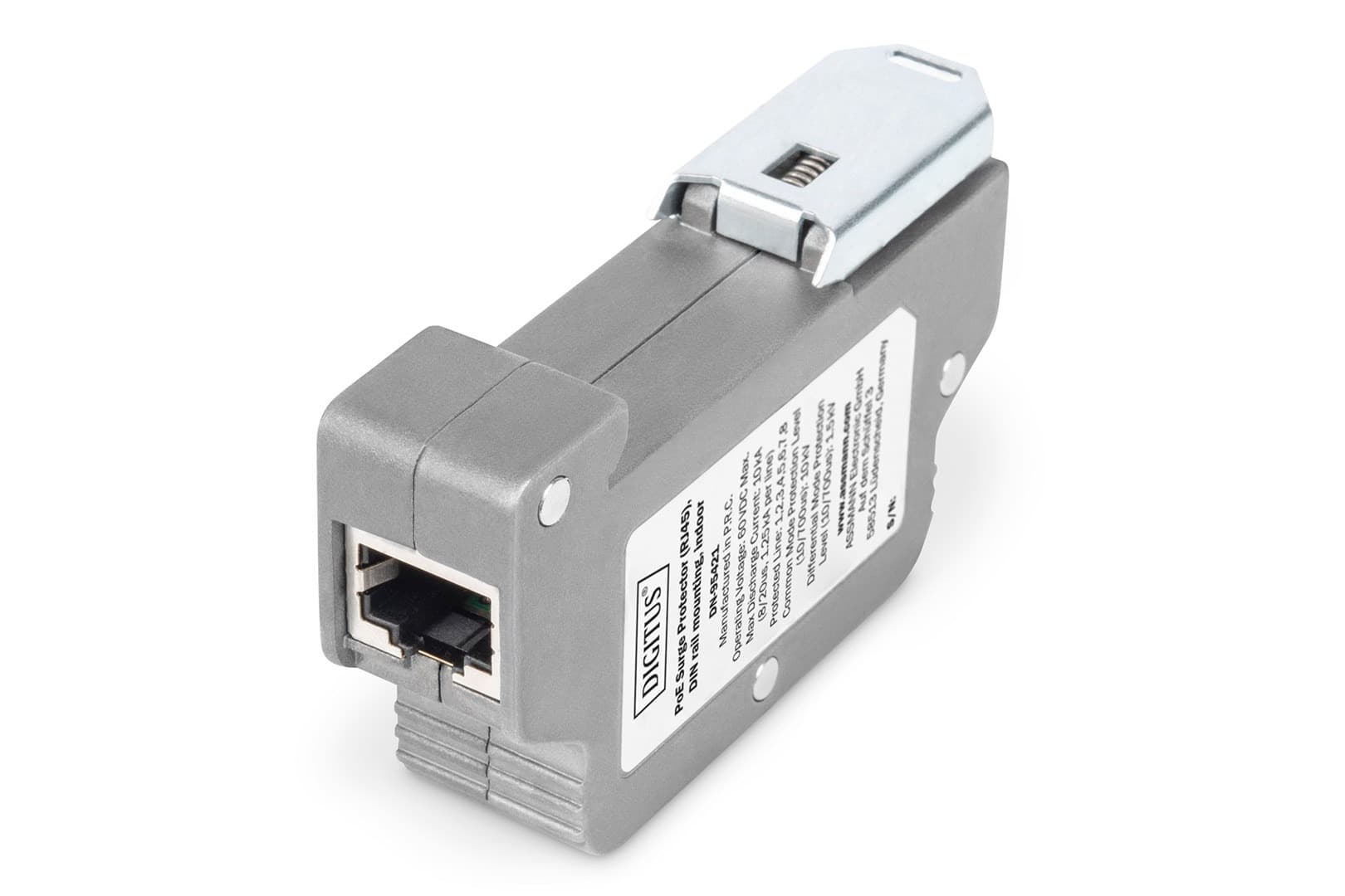 Digitus PoE Ochronnik Przepięciowy RJ45, DIN, do Wewnątrz