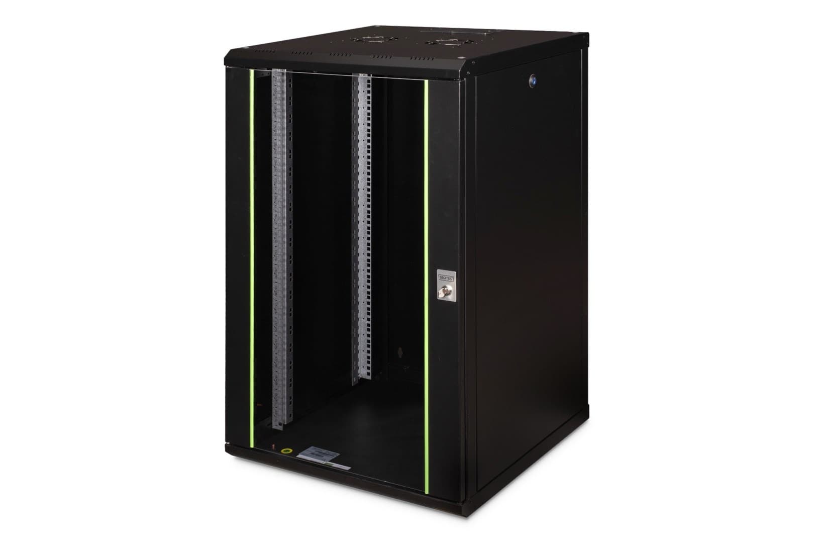 Digitus Szafa sieciowa wisząca Unique 19" 20U 600x600, drzwi szklane, czarna, złożona