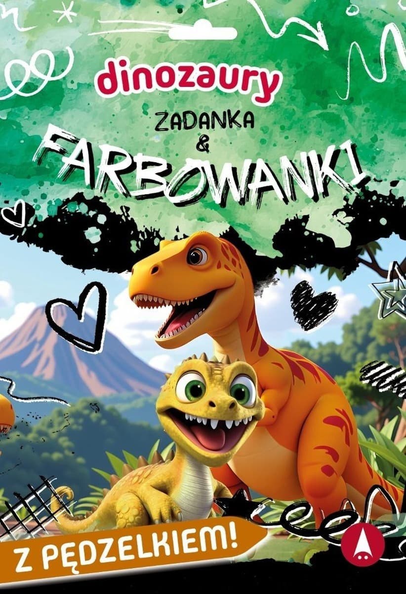 Dinozaury Zadanka i Farbowanki - Książeczka edukacyjna dla dzieci