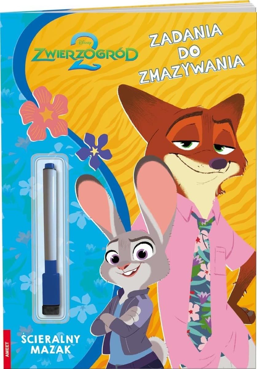 Disney Zwierzogród 2 Książka z zadaniami do zmazywania z mazakiem