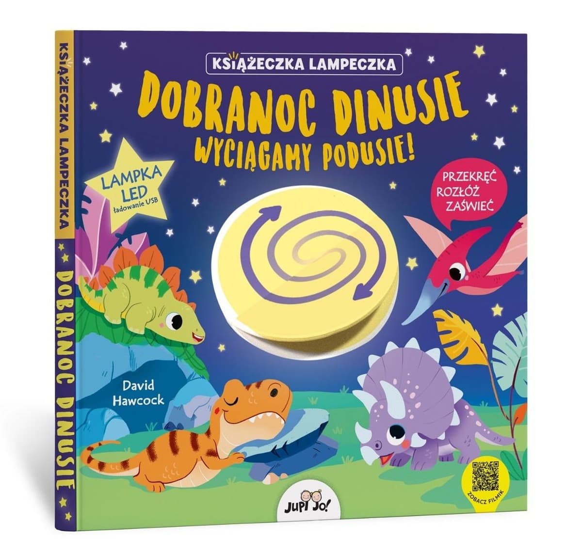 Dobranoc dinusie wyciągamy podusie! Książeczka lampeczka
