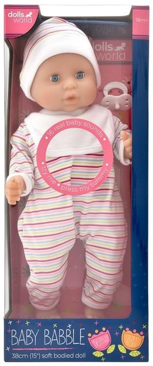 DollsWorld Lalka Babble 38 cm z dźwiękami