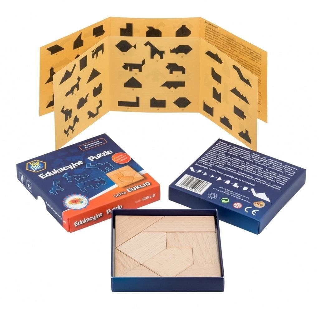 Drewniane puzzle Euklid - układanka geometryczna