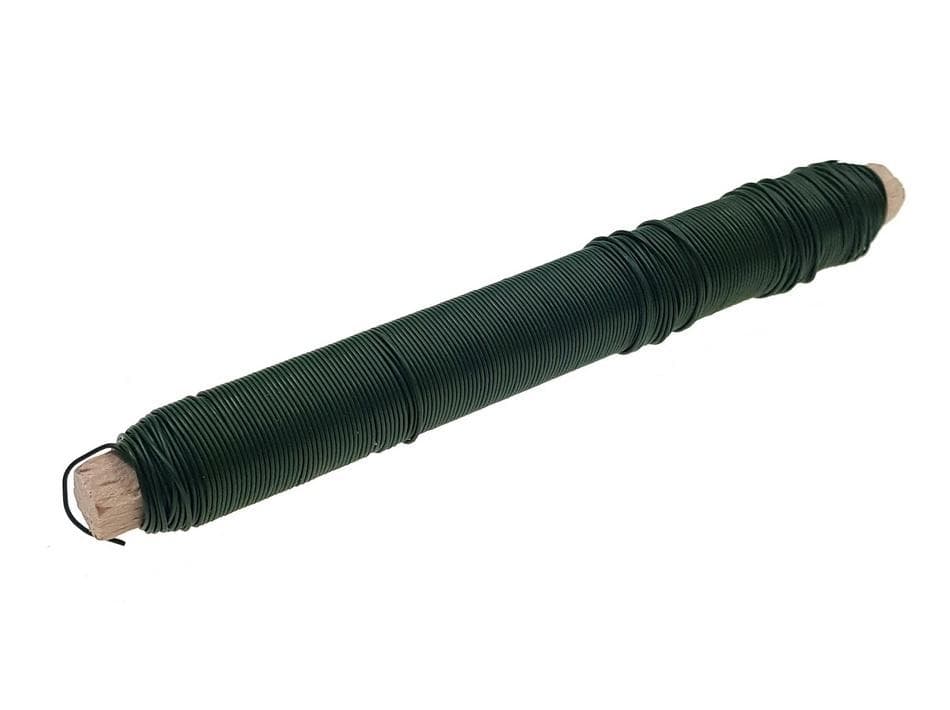 Drucik florystyczny zielony 38 m na szpulce 0,65 mm