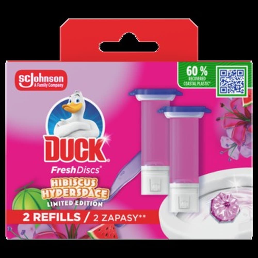 DUCK Krążek do WC Hibiskus Podwójny Zapas 2x36ml