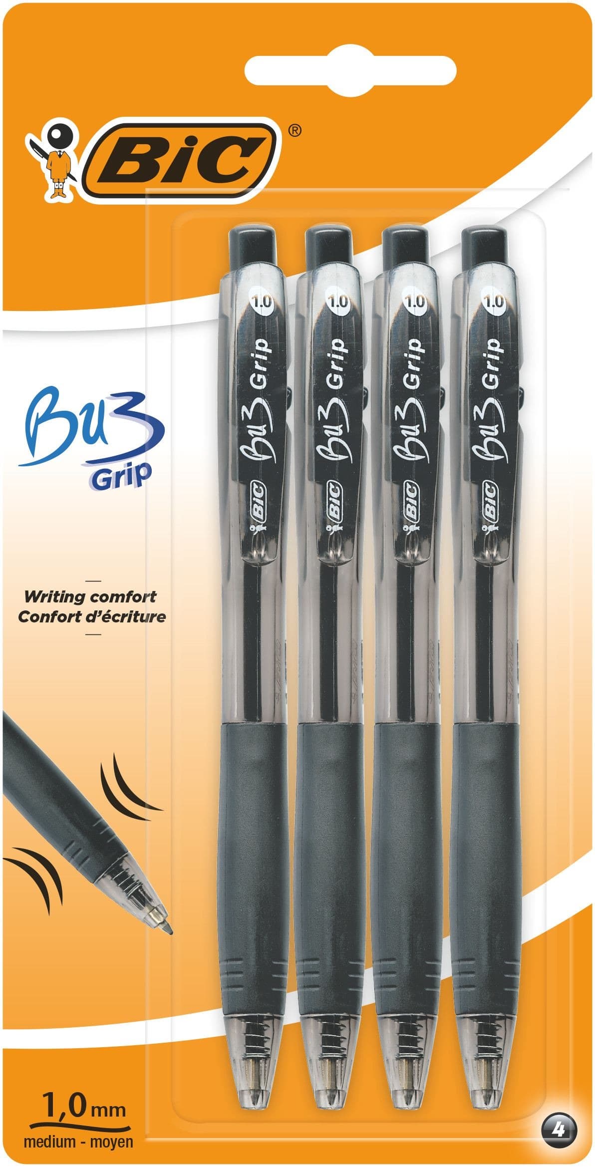 R- Długopis BIC Bu3 Grip czarny