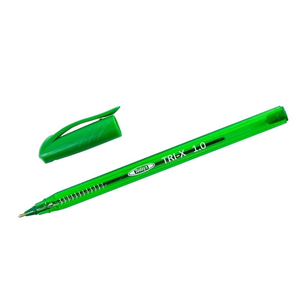Długopis olejowy zielony 1.0 mm 50 sztuk DELI