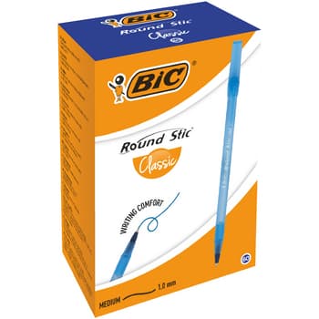 Długopisy Round Stic Classic BIC niebieskie 60 sztuk