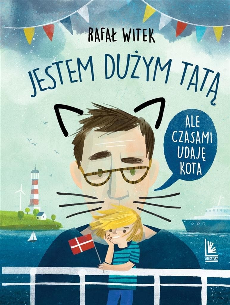 Duża książka o tacie udającym kota na Bornholmie