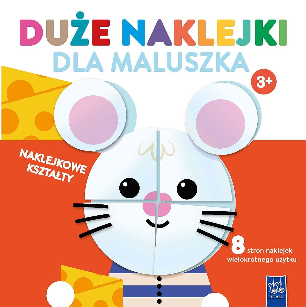 Naklejki dla maluszka. Duże naklejki - Myszka 3+