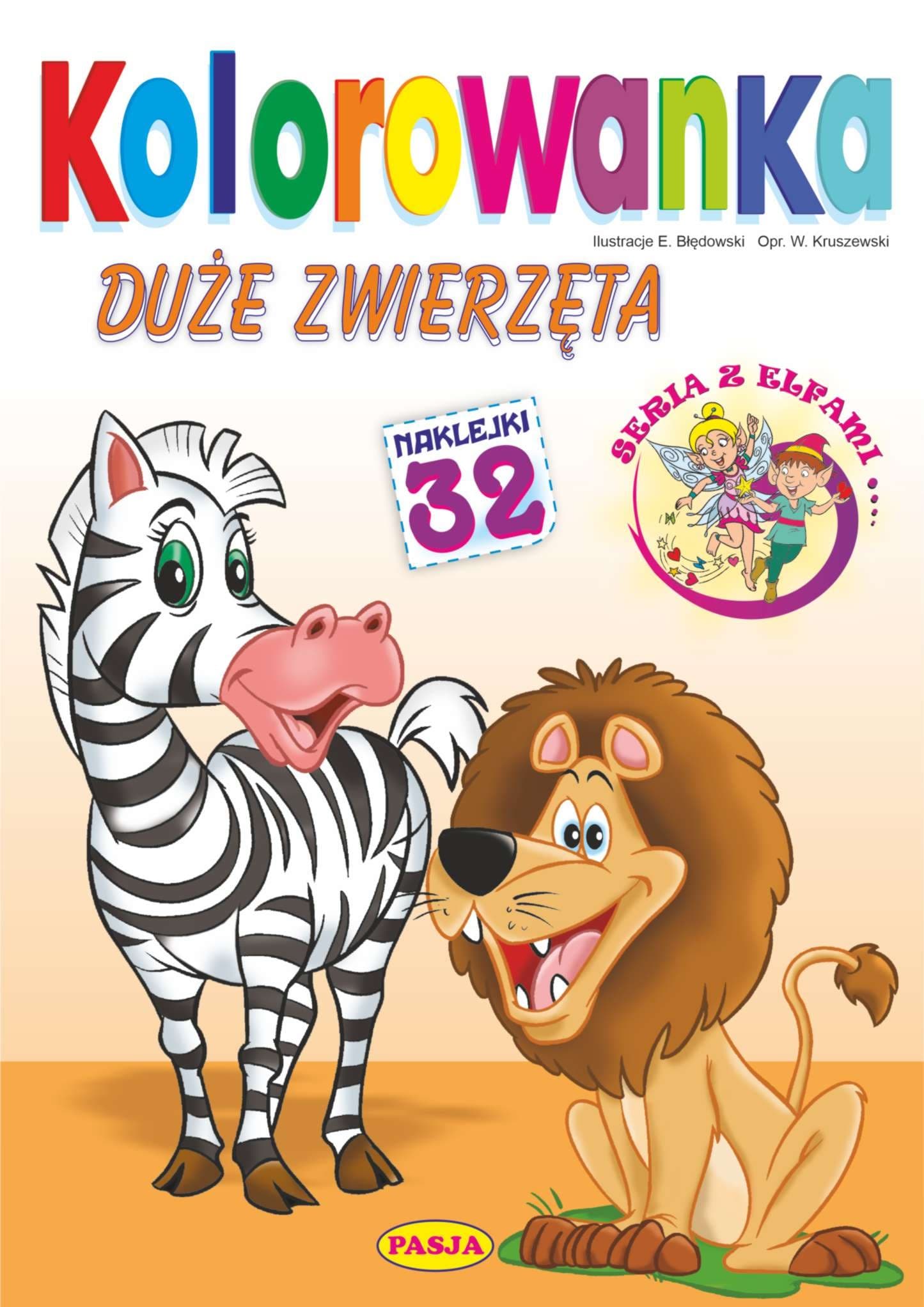 Kolorowanka dla dzieci Duże zwierzęta