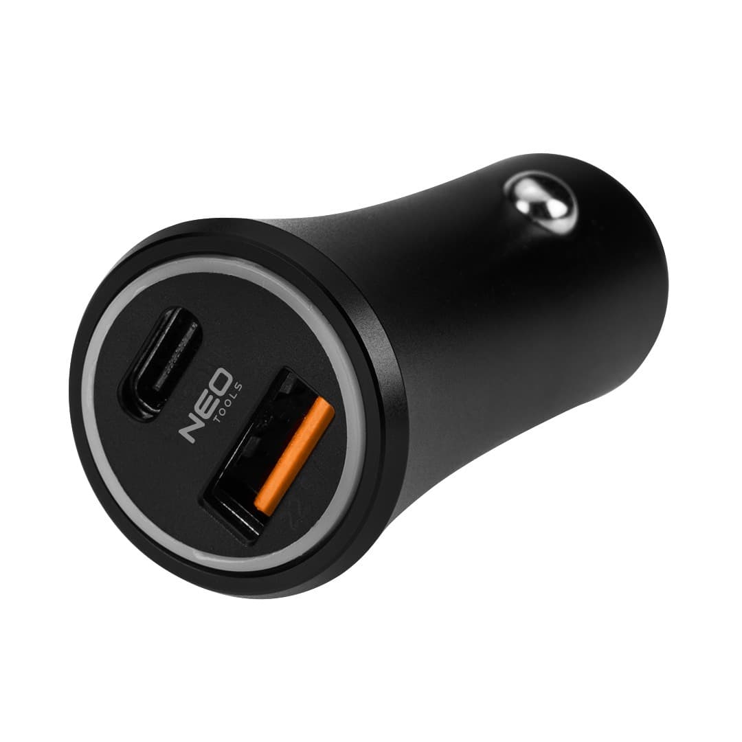 Dwuportowa ładowarka samochodowa USB-A i USB-C