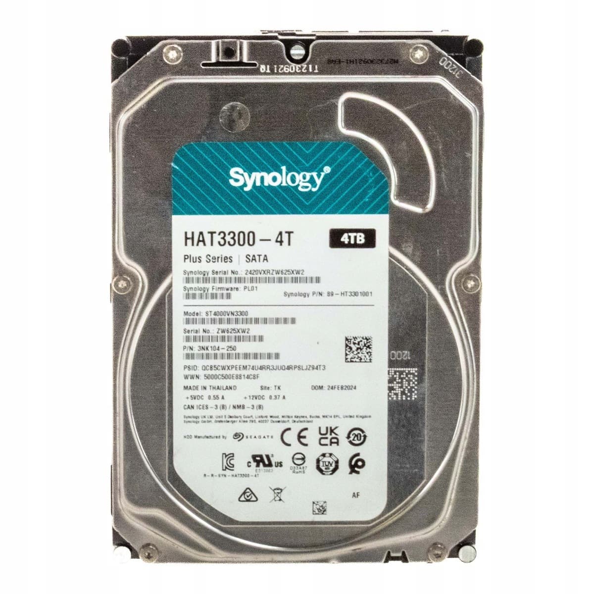 Dysk HDD 4TB 3,5" SATA III 5900RPM Synology HAT3300-4T
