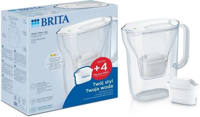 Dzbanek z filtrem BRITA Style Essential 2,4 l piaskowy z filtrem MAXTRA PRO Pure Performance