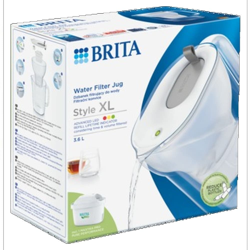 Dzbanek z filtrem BRITA Style XL 3,6 L szary MAXTRA PRO Pure Performance