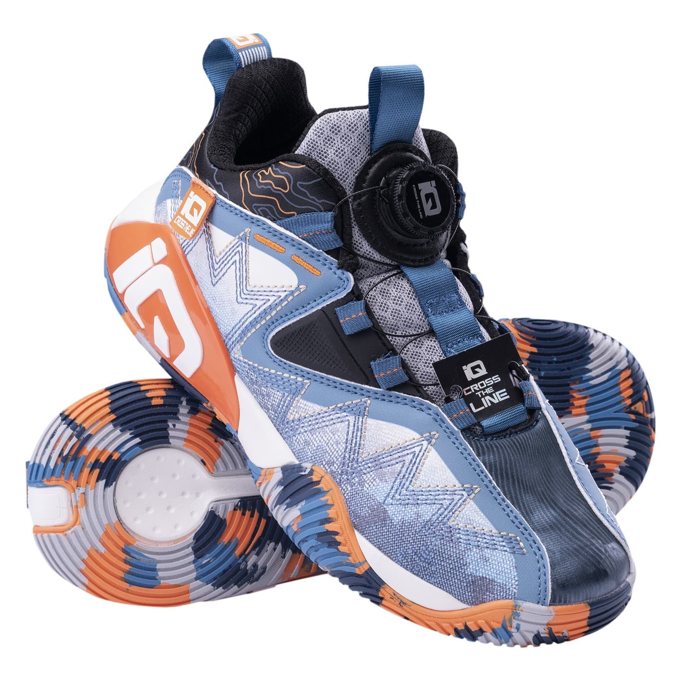 Buty wysokie IQ Cross The Line Basky Tb niebiesko-czarno-pomarańczowe