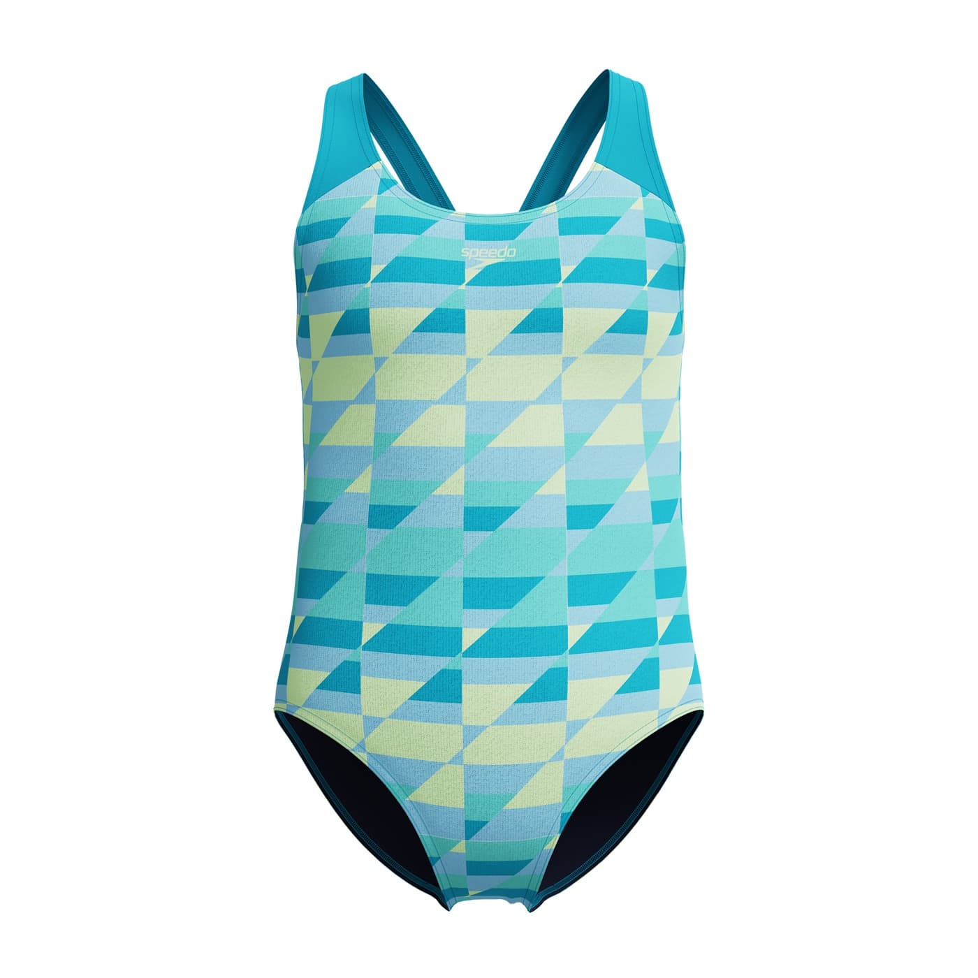 Strój pływacki Speedo A/O Print Splshbck 1Pc niebieskie/jasnozielone