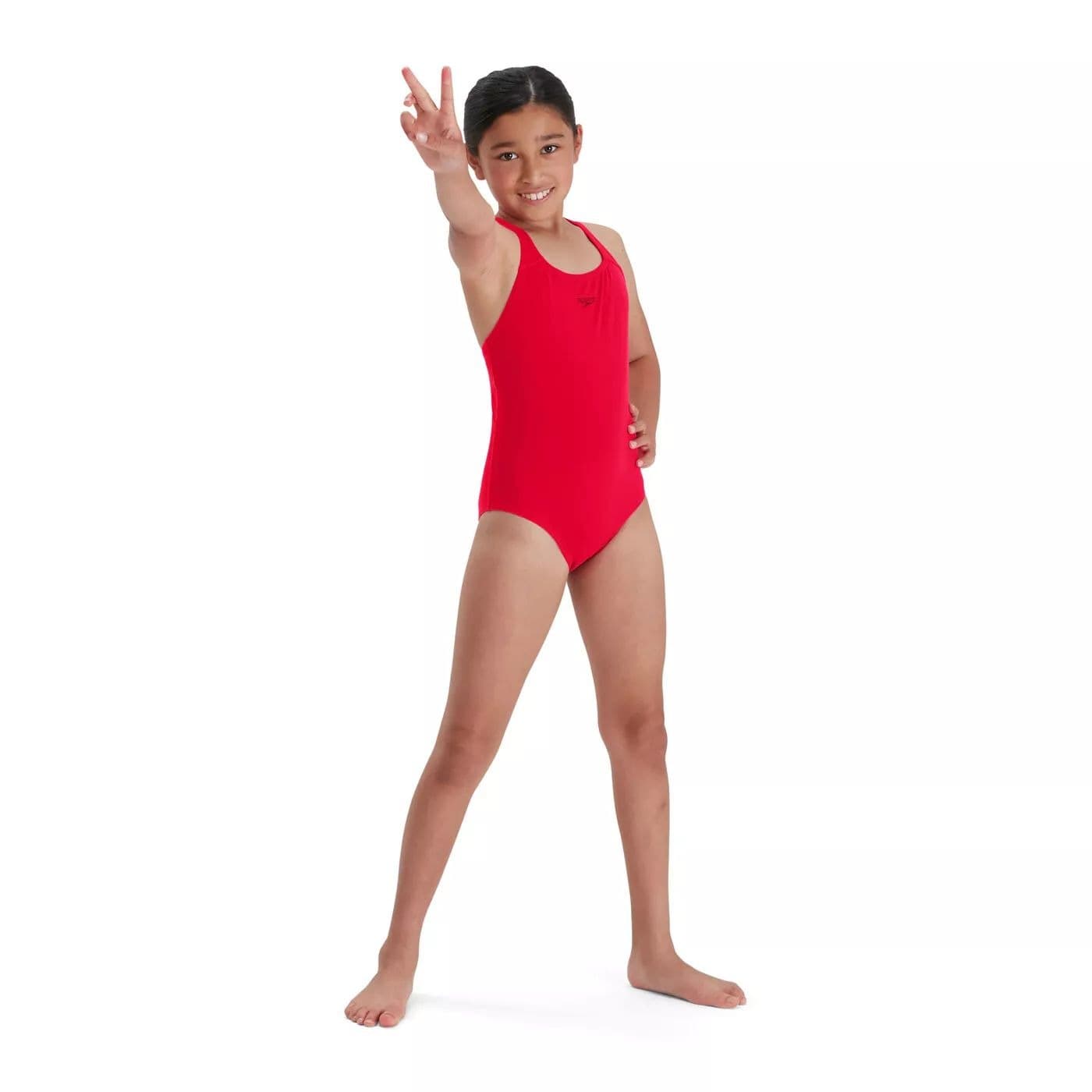 Strój pływacki dziecięcy Speedo Eco End+ Medalist Jf czerwone
