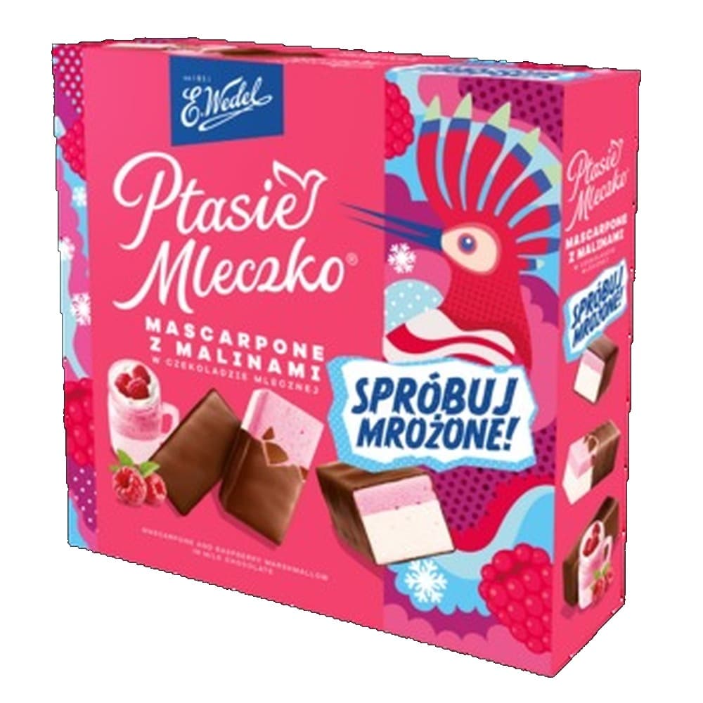 E. Wedel Ptasie Mleczko mascarpone z malinami 340 g