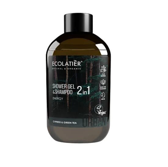 ECOLATIER Żel pod prysznic i szampon 2 w 1 Energia 600ml