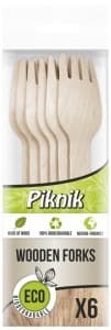 Widelce Drewniane Piknik Eco A6 sztuk