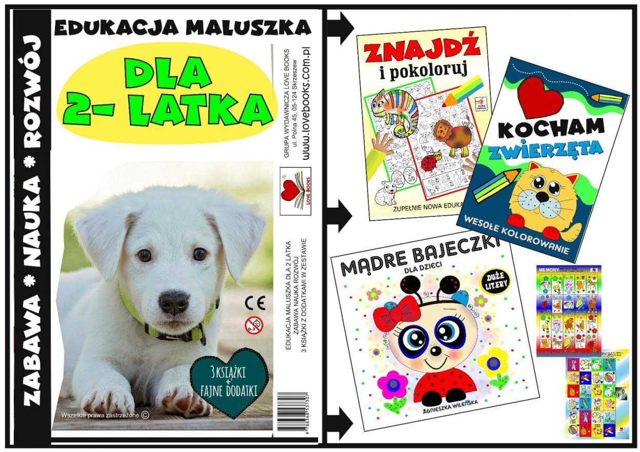 Edukacja maluszka - zestaw książek dla 2 latka - praca zbiorowa