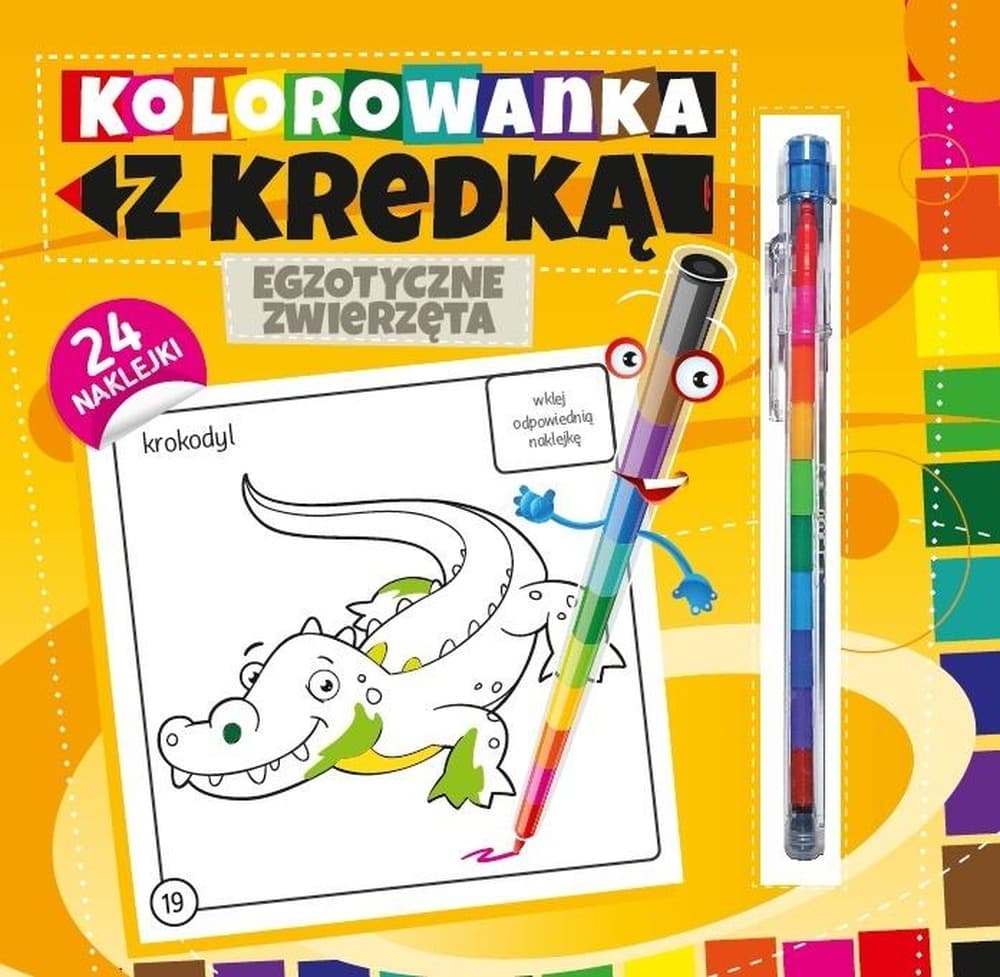 Egzotyczne zwierzęta. Kolorowanka dla dzieci