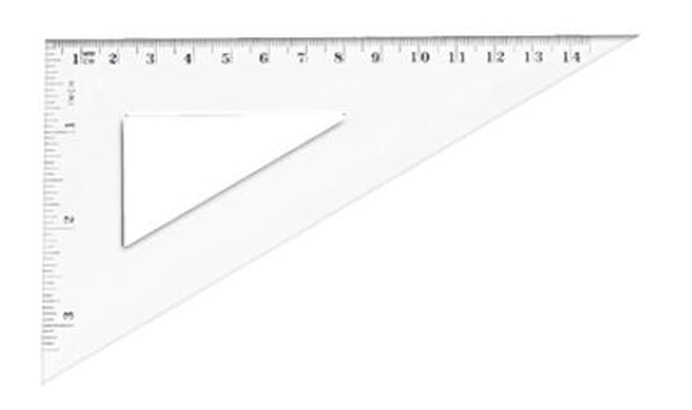 Ekierka prostokątna 14,5 cm z trwałego tworzywa TETIS
