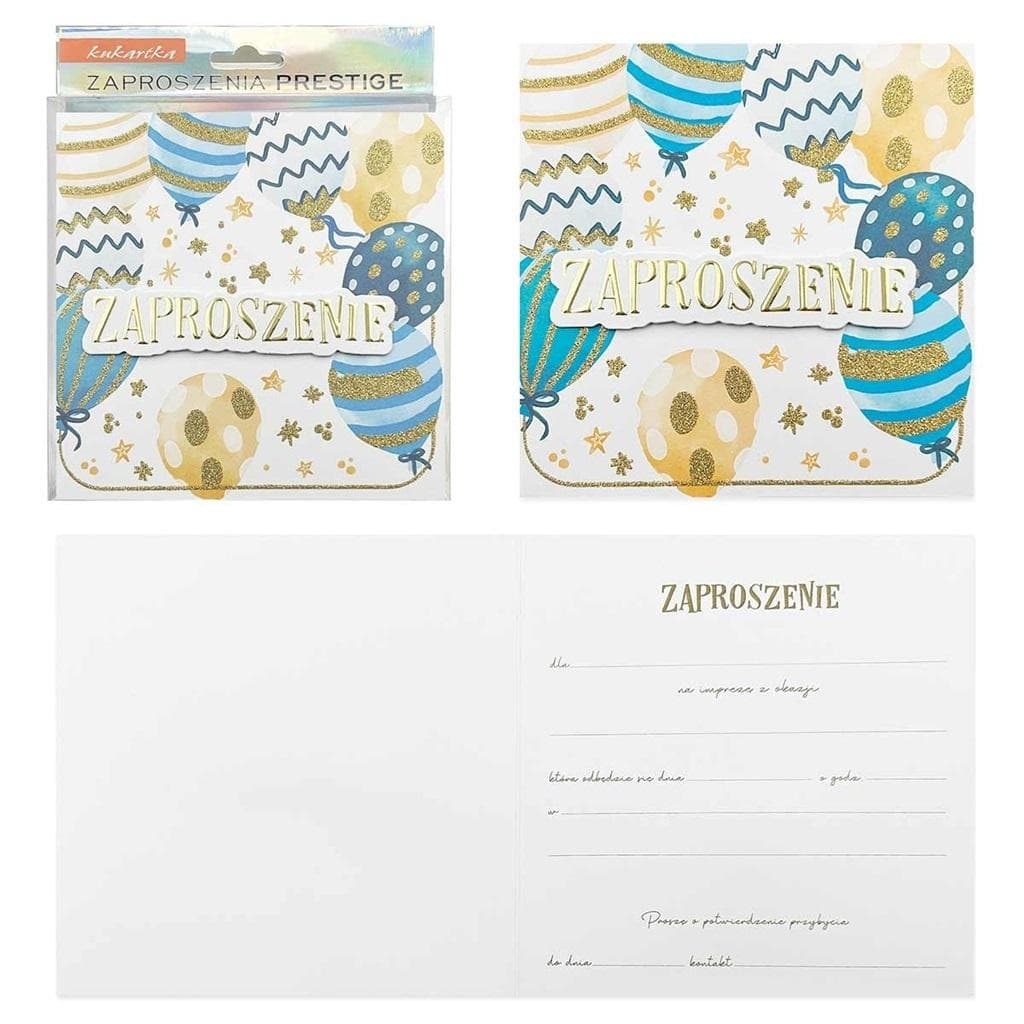 Eleganckie Zaproszenia Premium Kukartka z Kopertami 5 sztuk