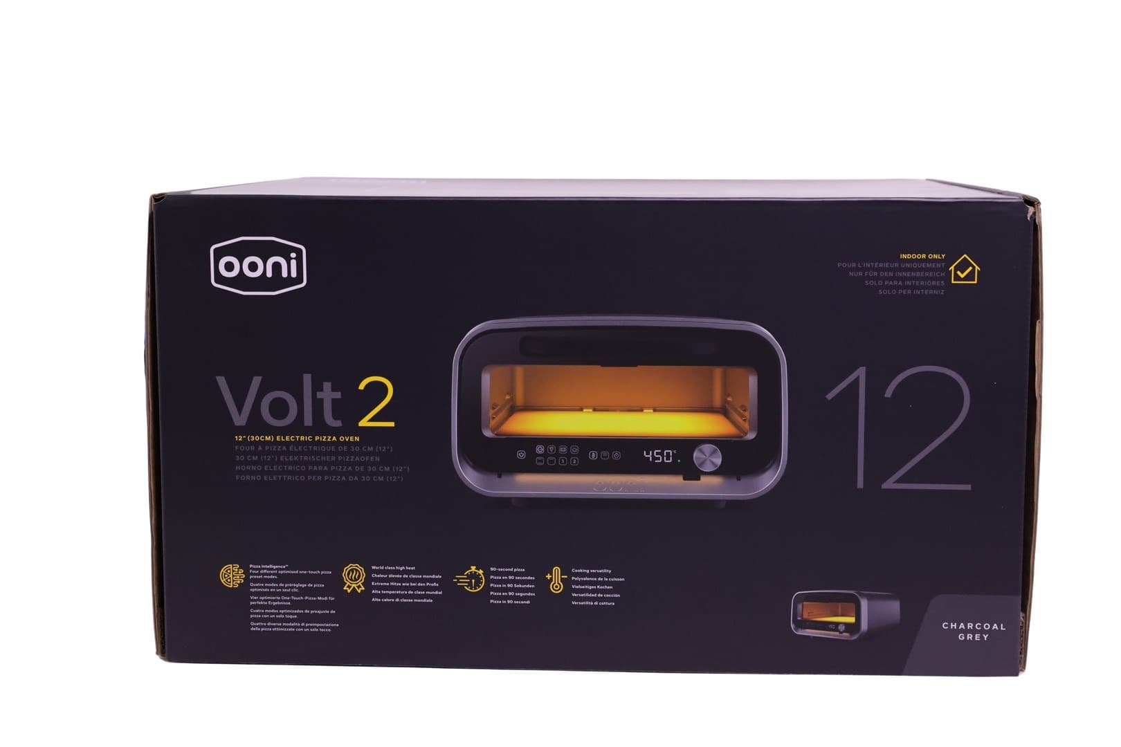 Elektryczny piec do pizzy Ooni Volt 2, szary/czarny