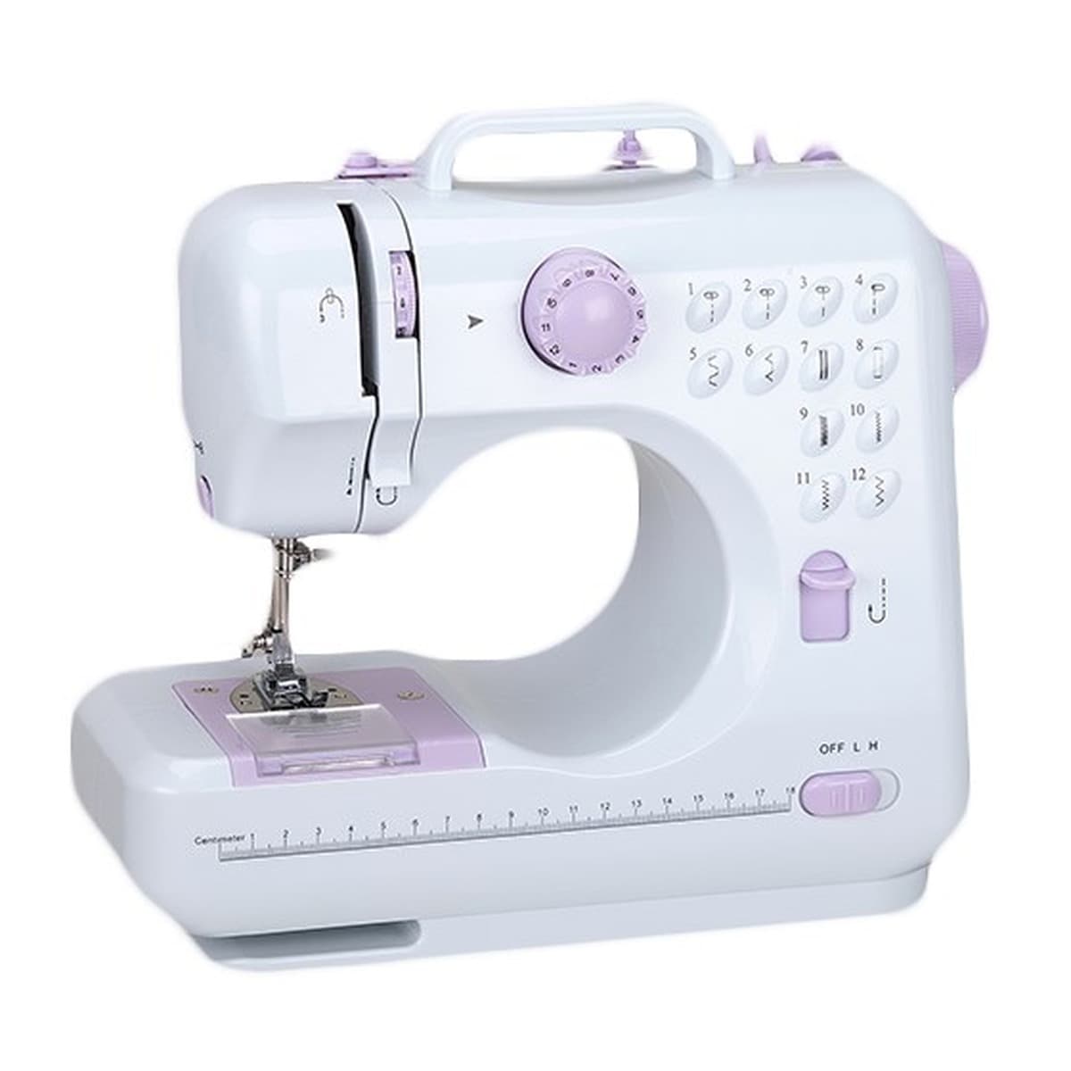 Emerio SEW-121820 Maszyna do Szycia Półautomatyczna, 12 Wzorów Ściegów, Biała