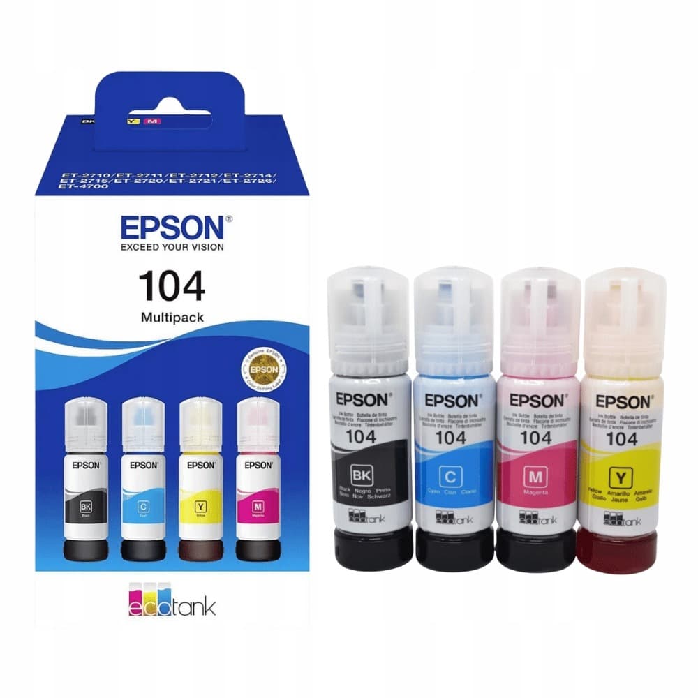 Epson 104 EcoTank 4-kolorowy Multipack (C13T00P640)