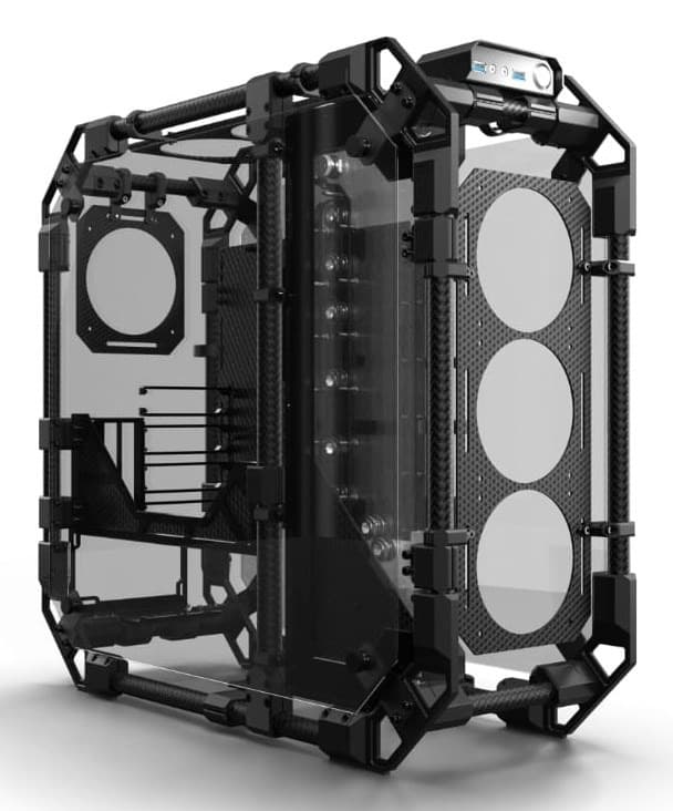 Alphacool Apex Pro Skeleton Full Tower Obudowa Komputerowa Czarno-Węglowa