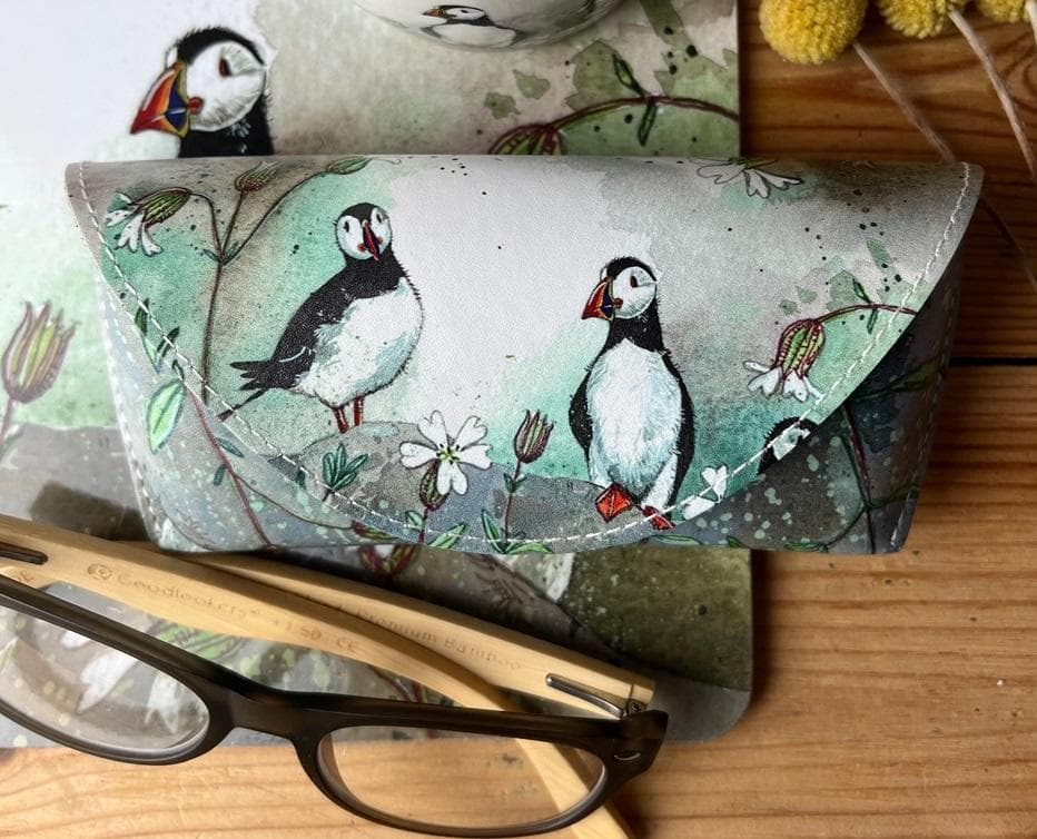 Etui na okulary Maskonury GL15 ze sztucznej skóry