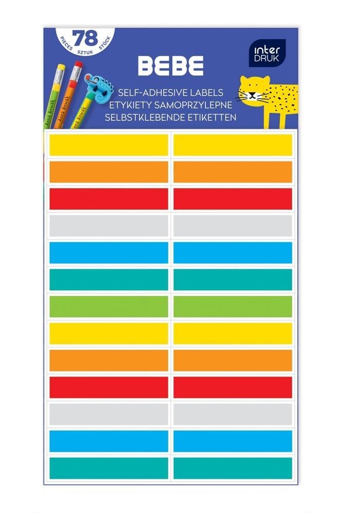 Bebe Kids Etykiety Samoprzylepne mix 78 szt.